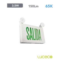 Letrero SALIDA Emergencia + Lampara